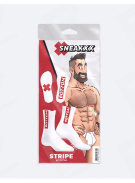 SneakXX Bottom Socks Red Stripe