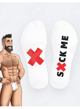Suck Me White Socks SneakXX