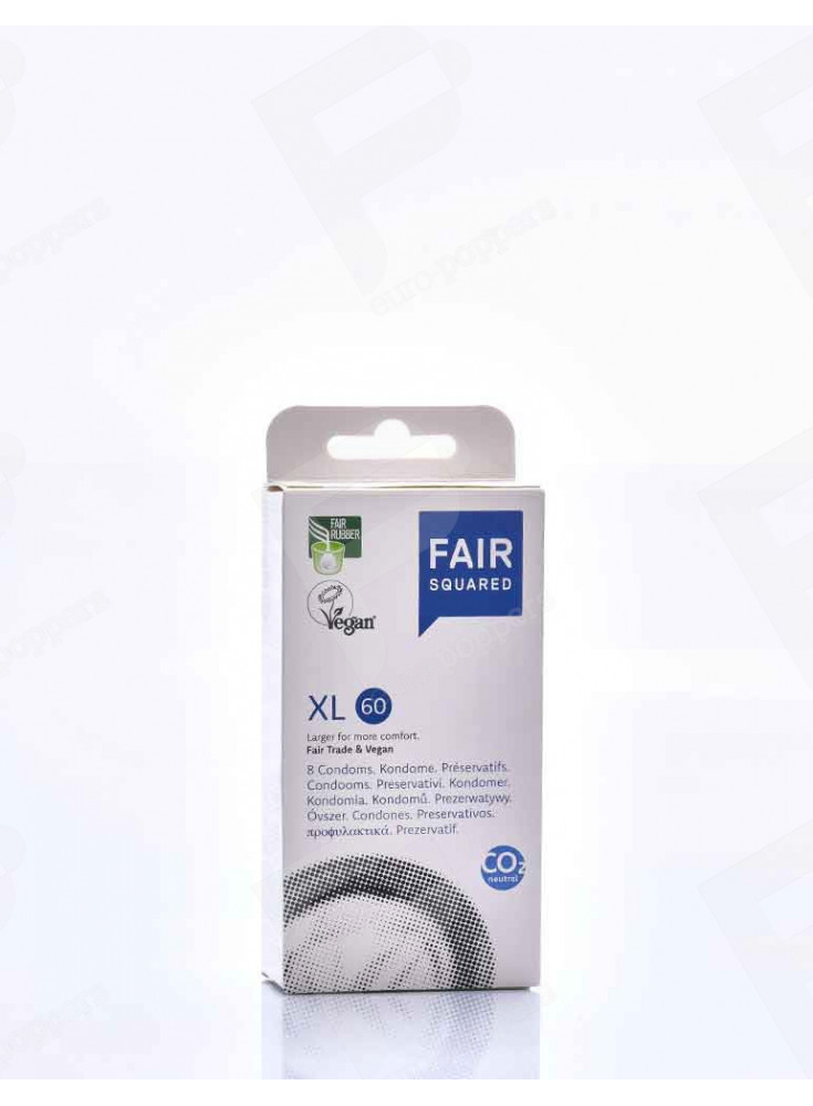 8 XL Condoms Vegan Fair Squared 8 XL Condoms Vegan Fair Squared